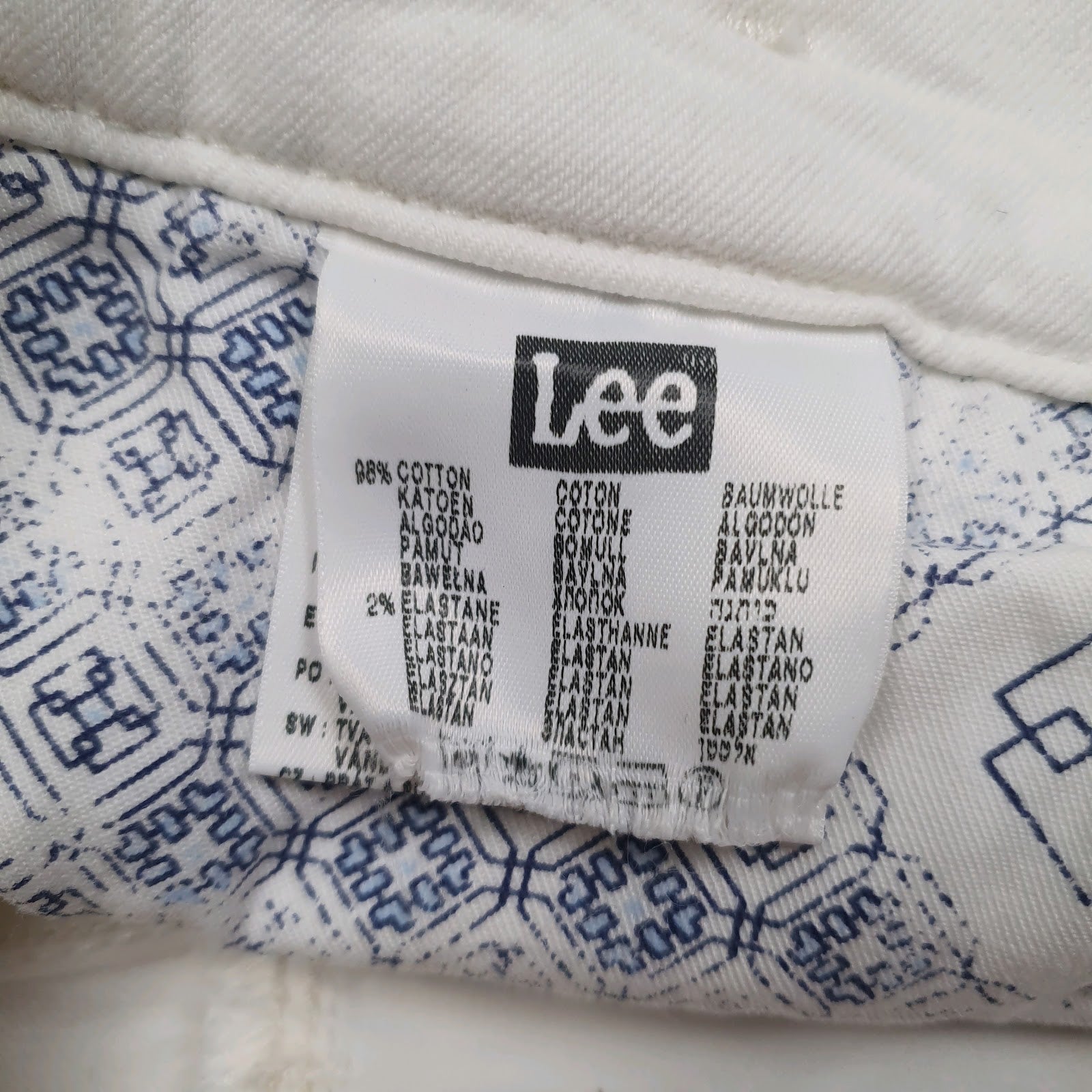 Womens White Lee   Shorts