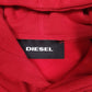 Mens Red Diesel Spellout Hoodie Jumper
