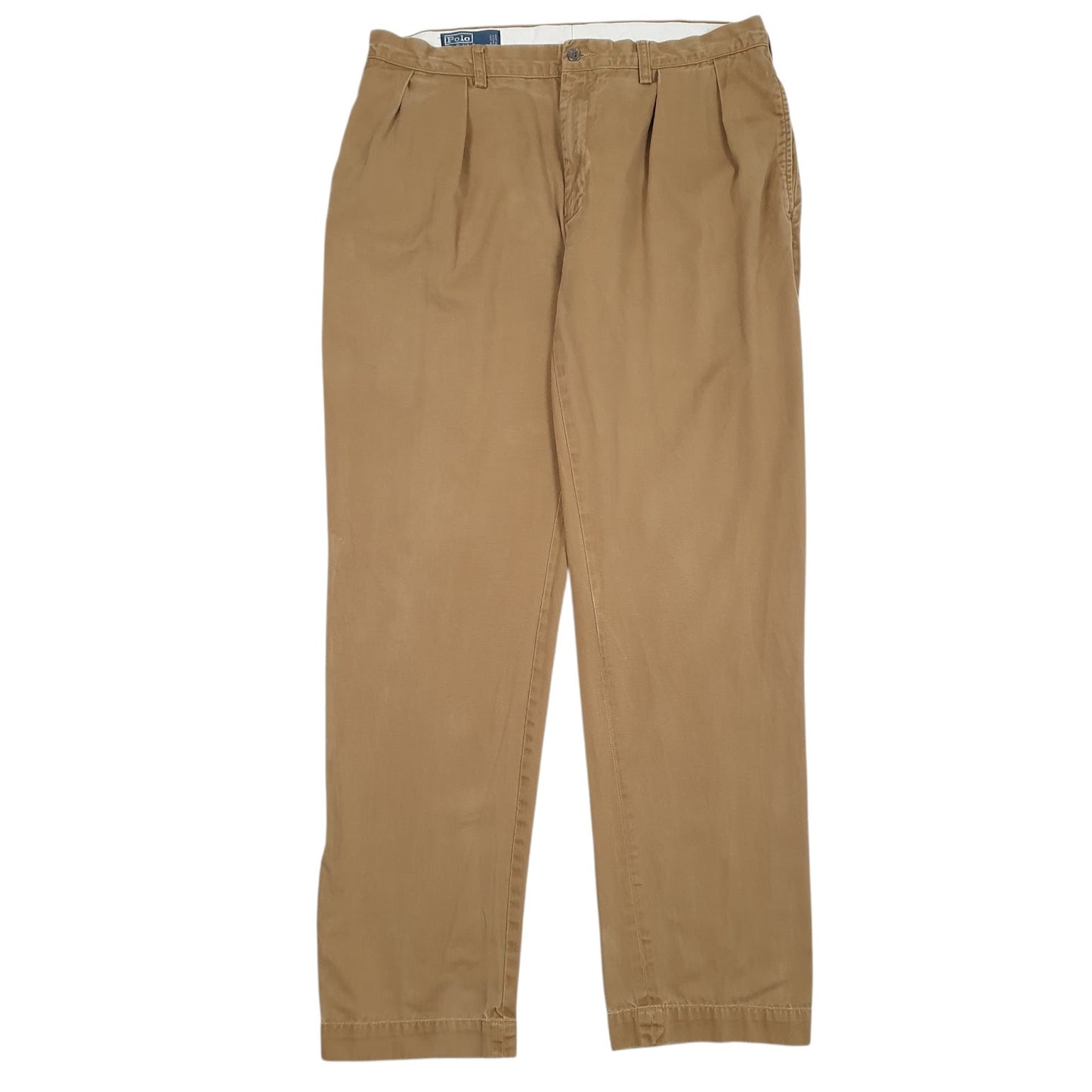 Mens Brown Polo Ralph Lauren Ethan Pant Pleated Chino Trousers