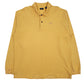 Mens Yellow Izod  Long Sleeve Polo Shirt
