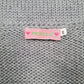 Womens Grey Pepita  V Neck Jumper