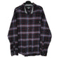 Mens Black Eddie Bauer Heavyweight Plaid Flannel Long Sleeve Shirt