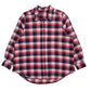 Womens Red M&S Plaid Long Sleeve Shirt