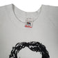 Mens White Fruit Of The Loom Edgar Allen Poe Vintage 90s Crewneck Jumper