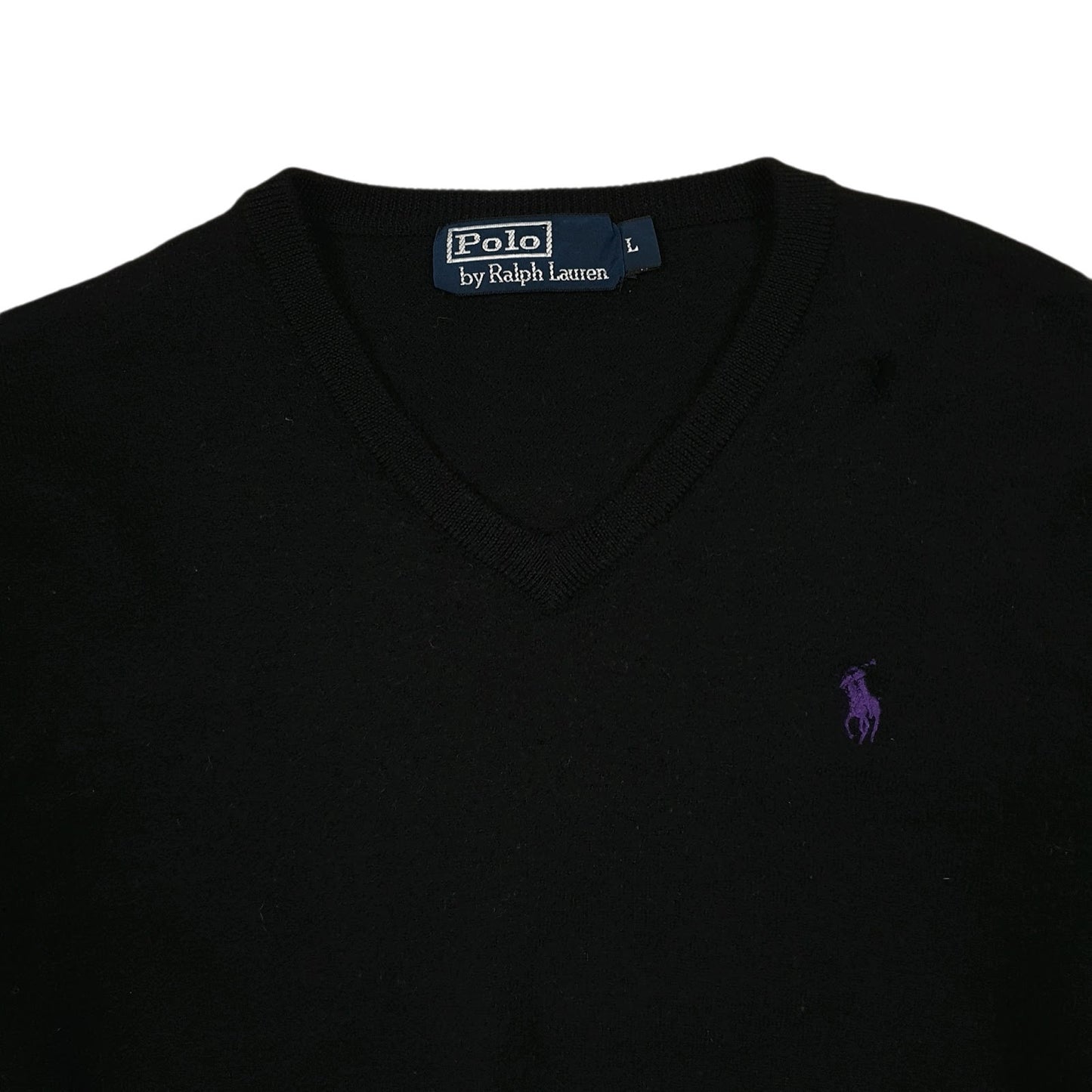 Womens Black Polo Ralph Lauren  V Neck Jumper