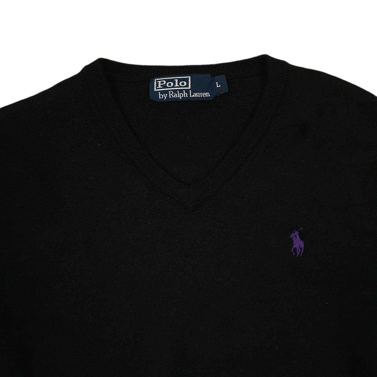 Womens Black Polo Ralph Lauren  V Neck Jumper