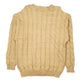 Mens Yellow Giorgio Arioli Cable Knit Crewneck Jumper