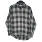 Mens Grey Halloween Flannel Long Sleeve Shirt