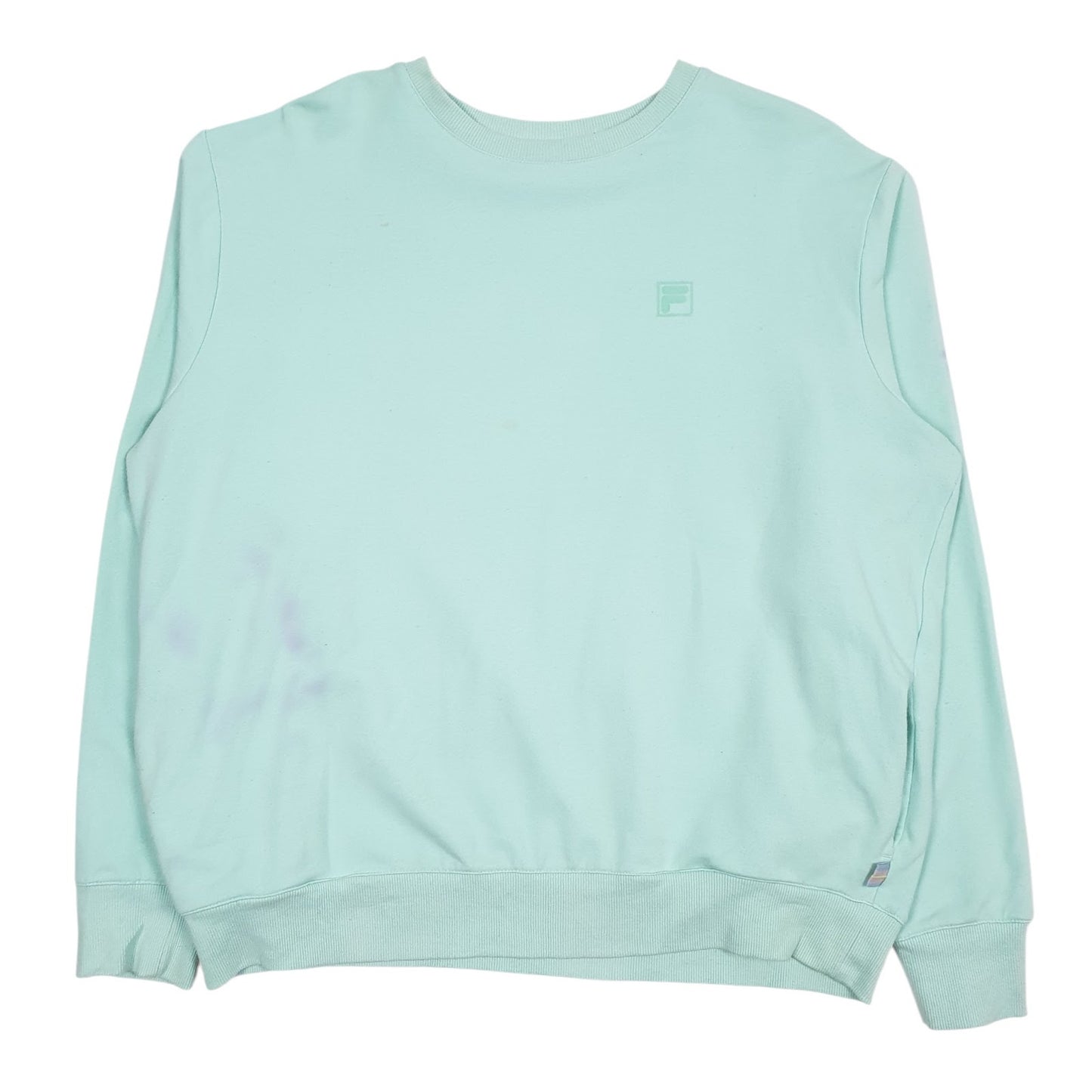 Womens Green Fila  Crewneck Jumper