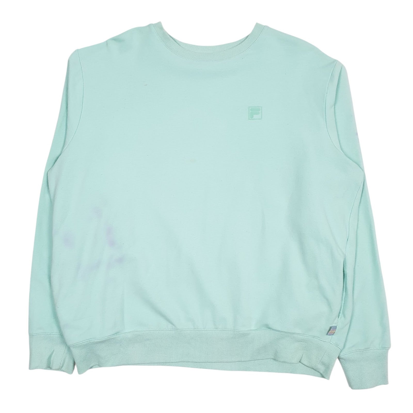 Womens Green Fila  Crewneck Jumper