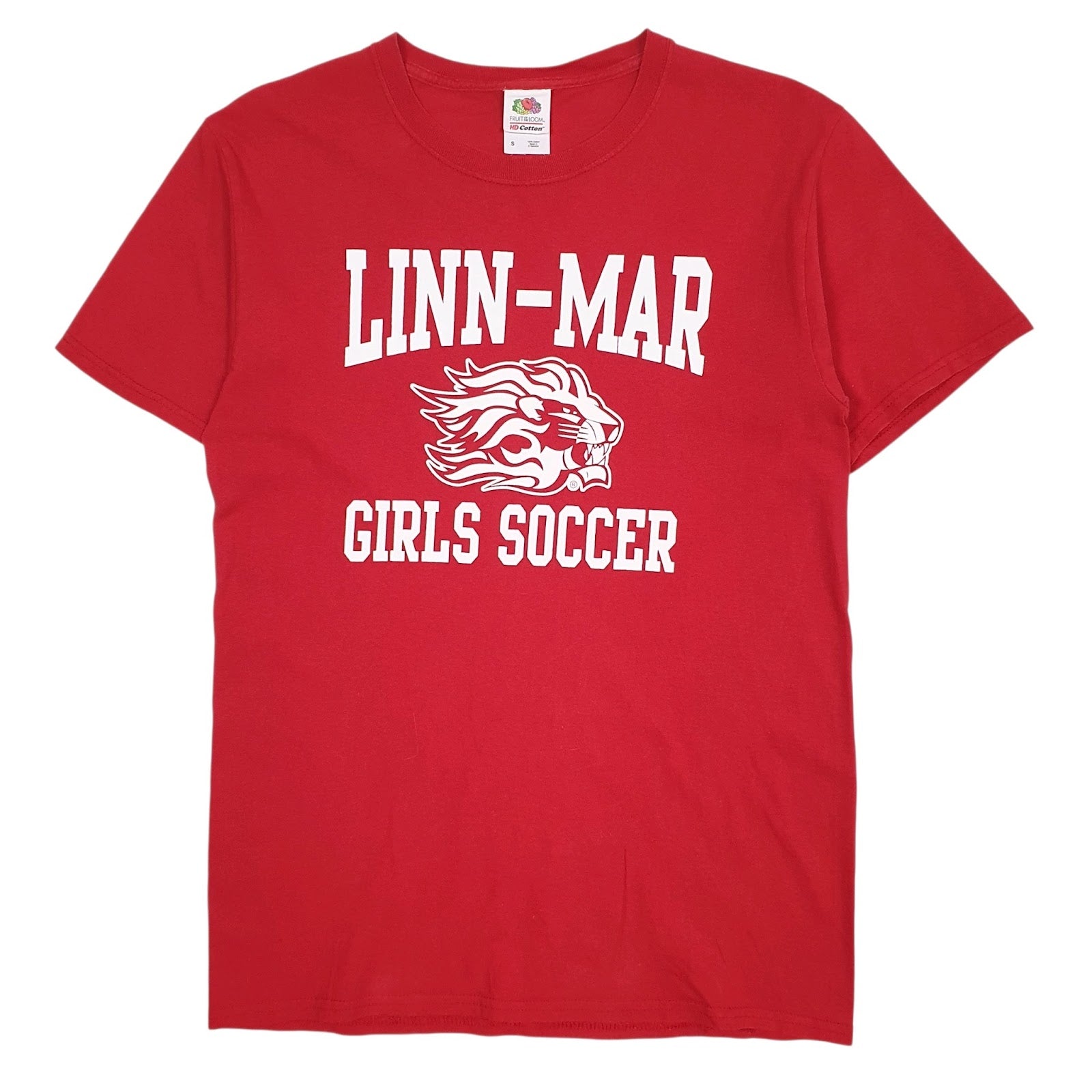 Mens Red Fruit Of The Loom Linn-Mar Short Sleeve T Shirt