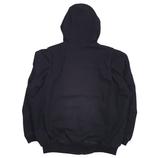 Mens Black Lee Sherpa Lined  Coat