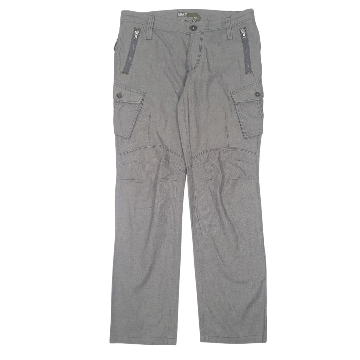 Mens Grey Olyo  Cargo Trousers