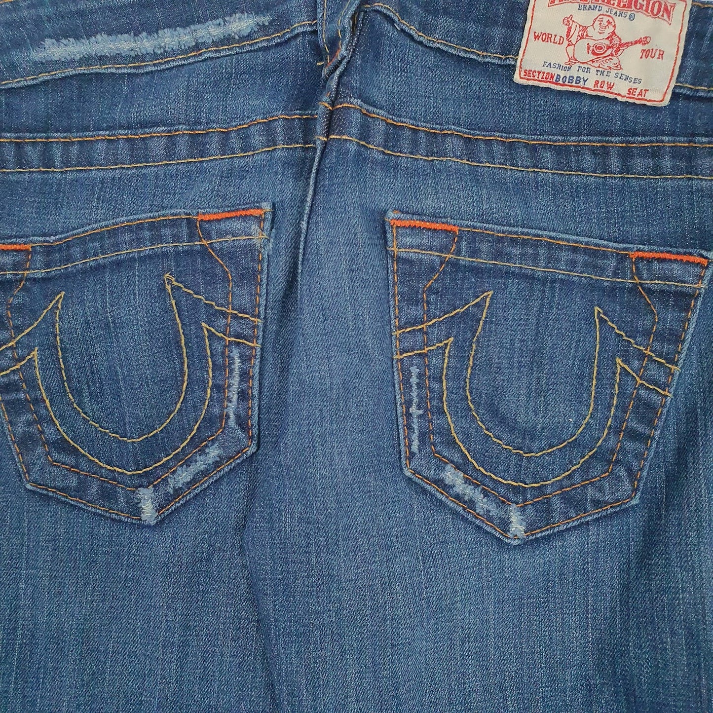 Womens Blue True Religion Distressed Made In USA  Jeans