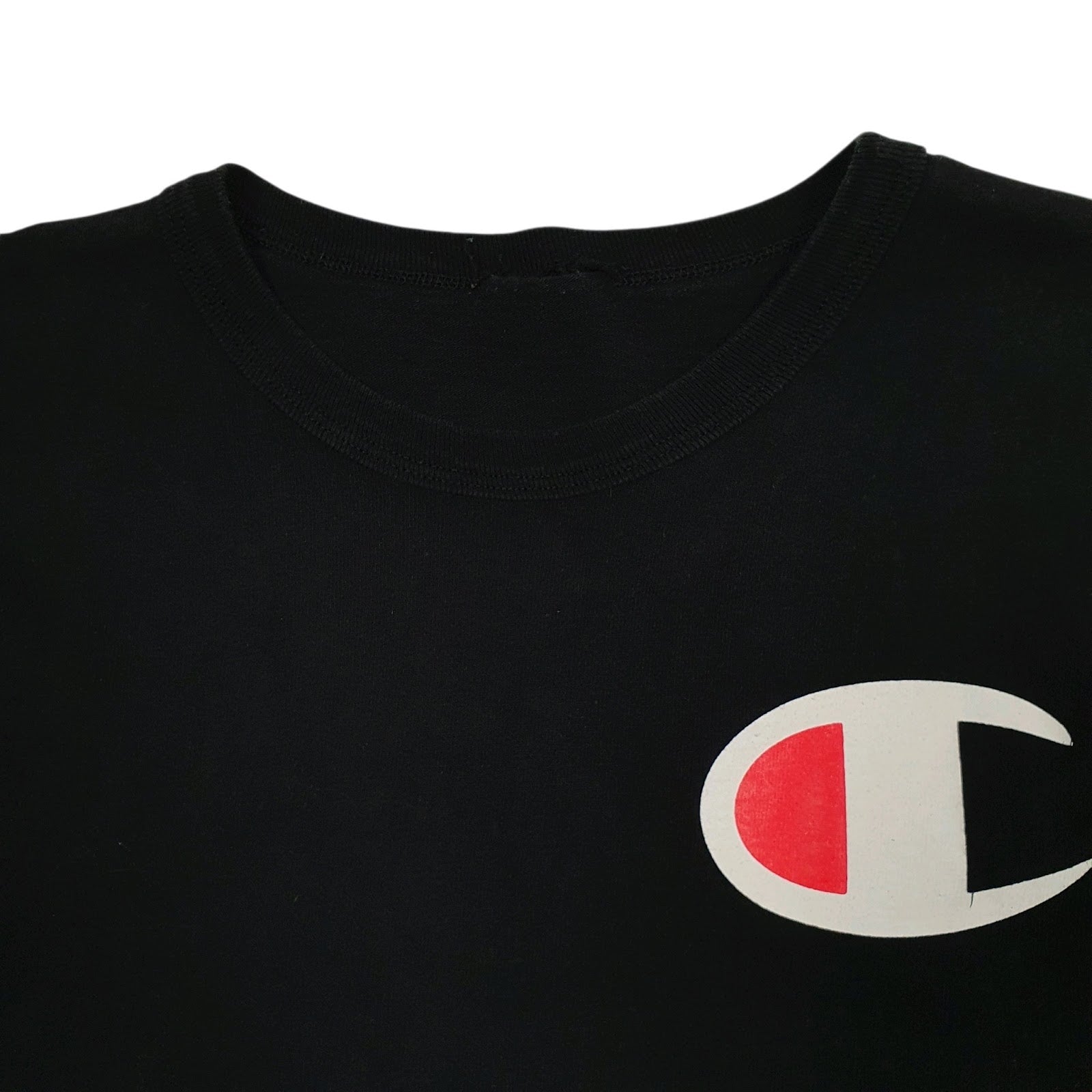 Mens Black Champion Lightweight Crewneck Jumper