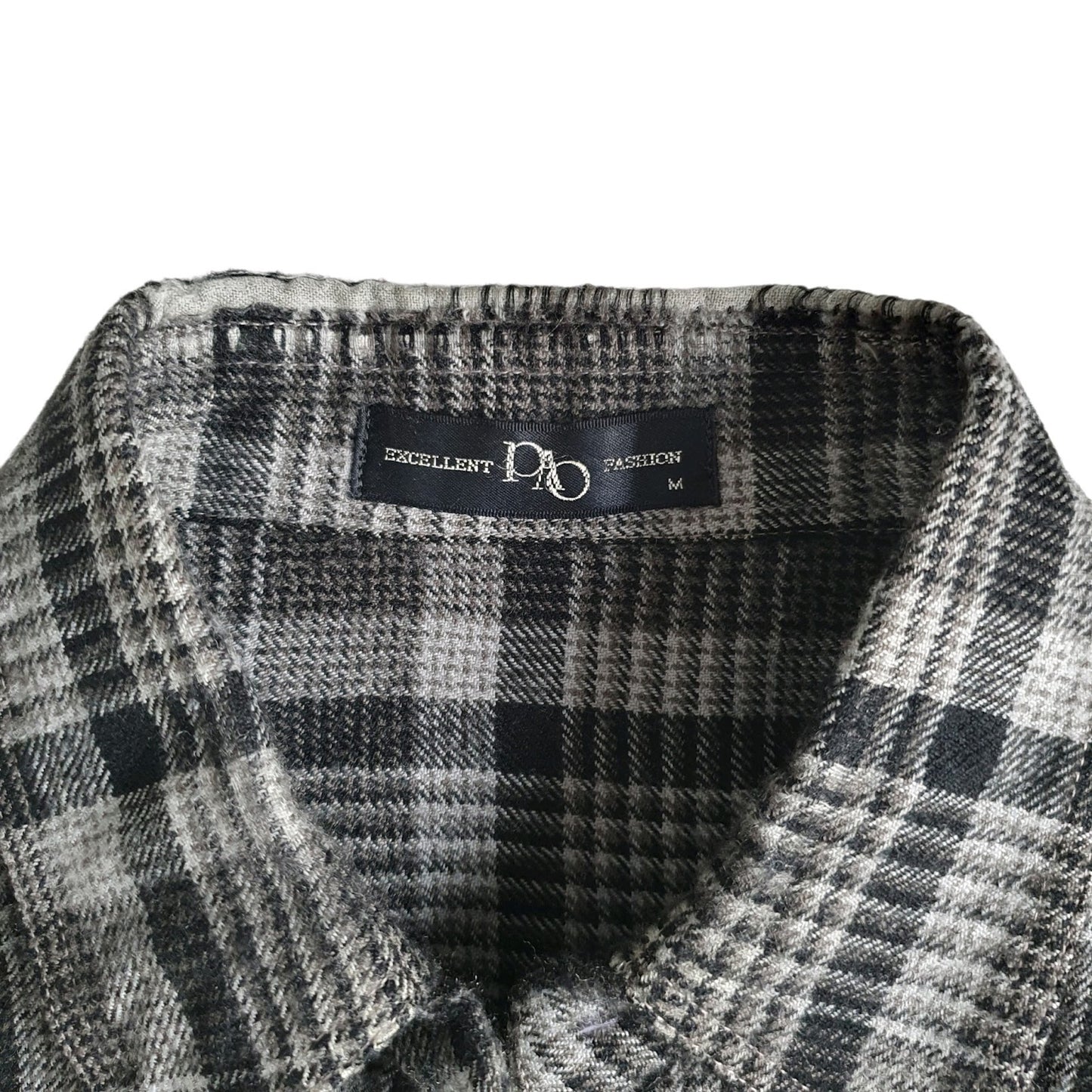 Mens Grey PAO Plaid Flannel  Shirt