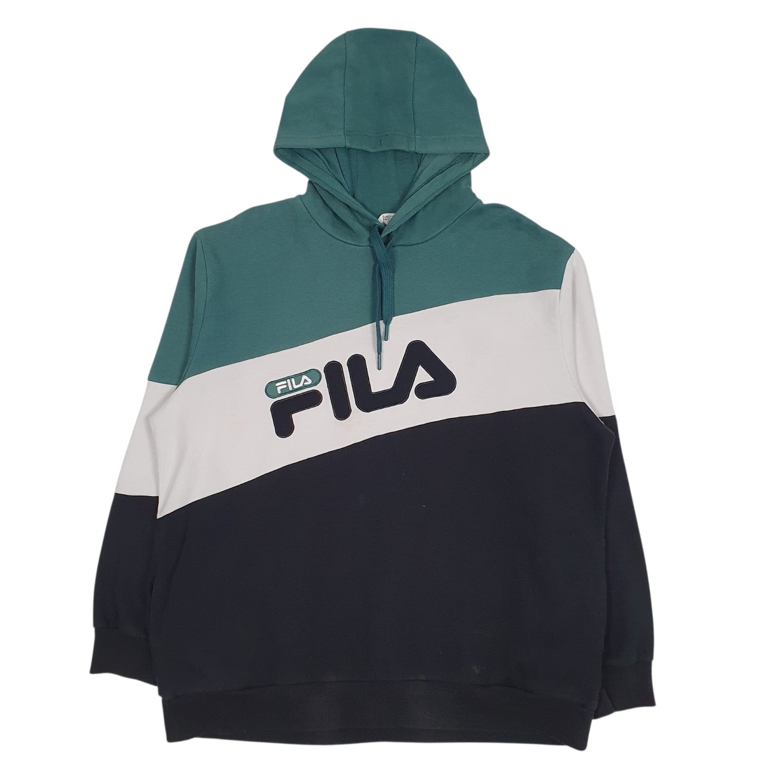 Mens Black Fila Spellout Hoodie Jumper