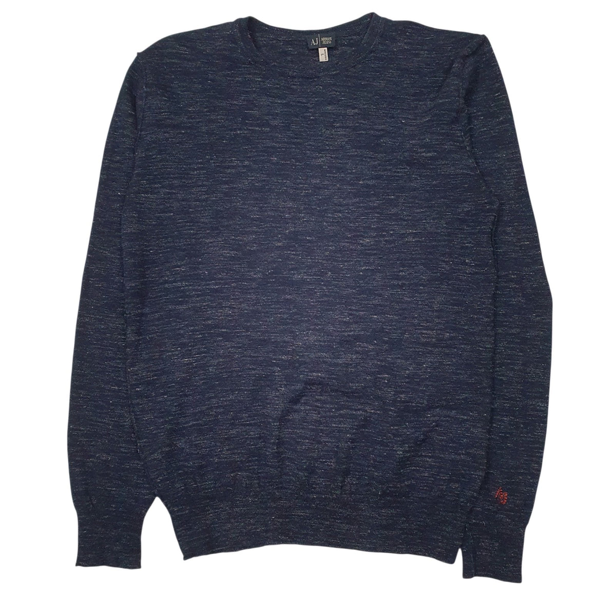 Womens Navy Armani  Crewneck Jumper