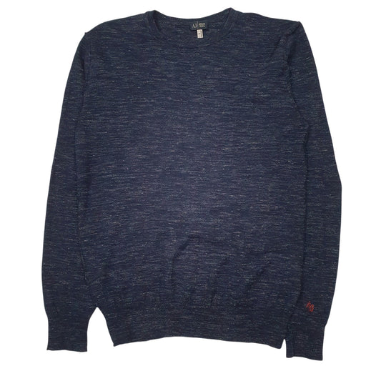 Womens Navy Armani  Crewneck Jumper