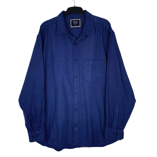 Mens Navy Charles Tyrwhitt Heavyweight Flannel Long Sleeve Shirt