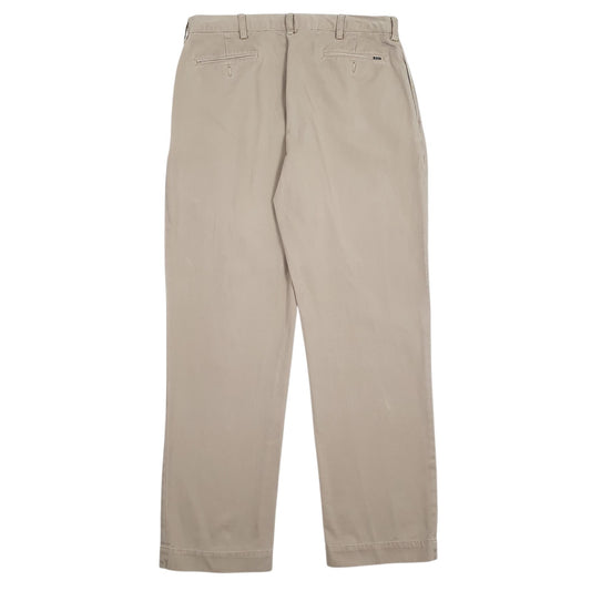 Mens Brown Polo Ralph Lauren Ethan Pant Double Pleated  Trousers