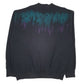 Mens Black Fruit Of The Loom Graphic Vintage Crewneck Jumper