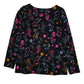 Womens Black Joules Floral  T Shirt