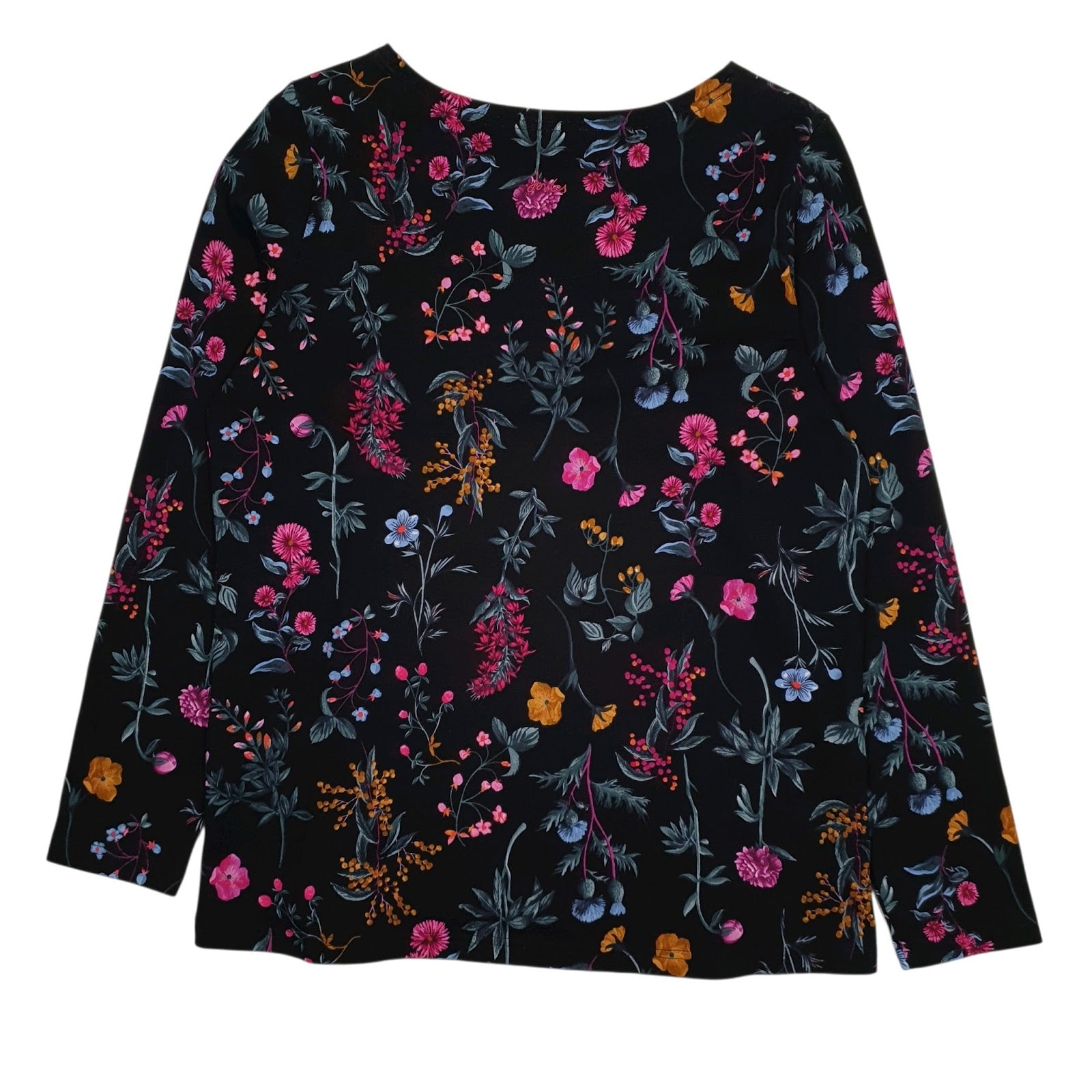 Womens Black Joules Floral  T Shirt