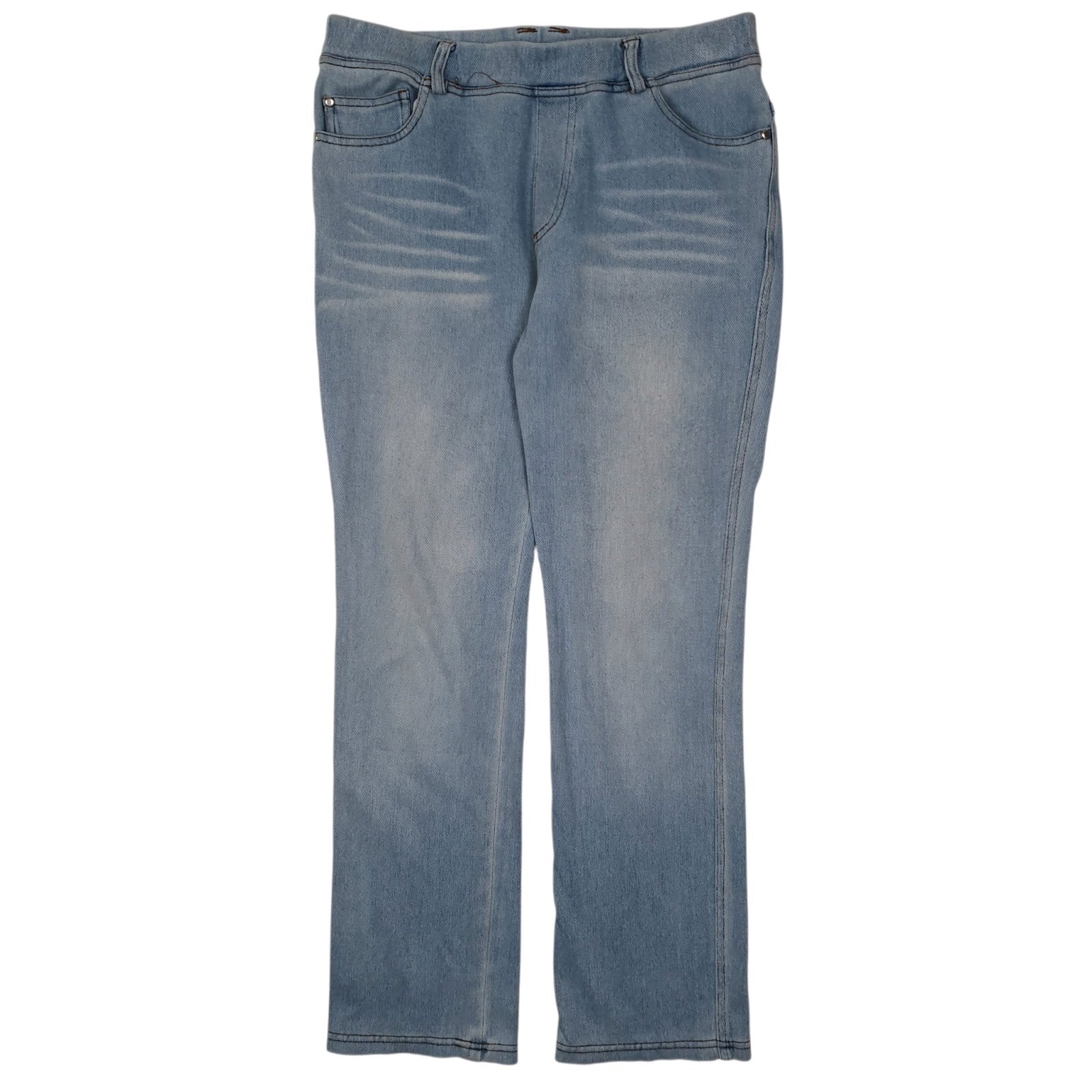 Mens Blue Unbranded Stretch Leggings Denim Jeans Jogger Trousers