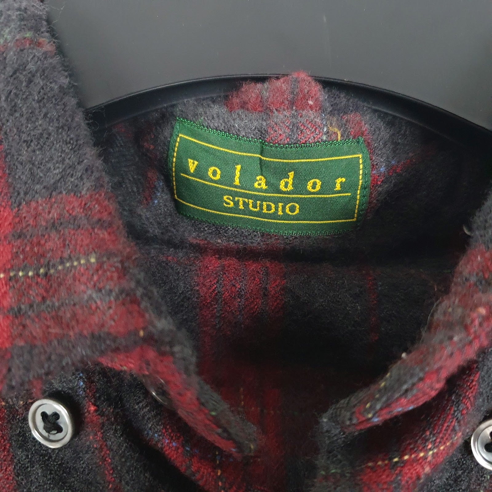 Mens Black Violator Studio Vintage Flannel  Shirt