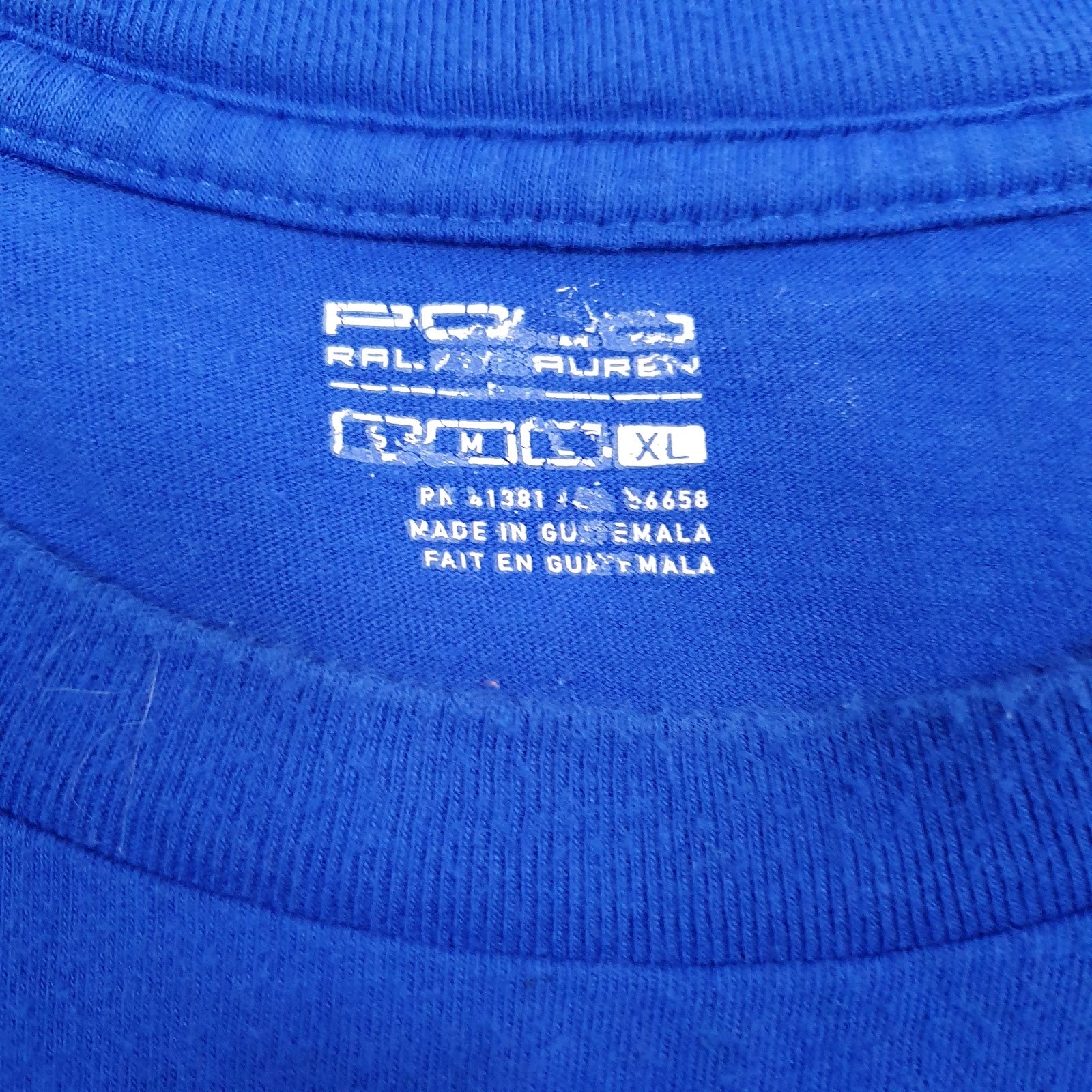 Mens Blue Polo Ralph Lauren Spellout  T Shirt