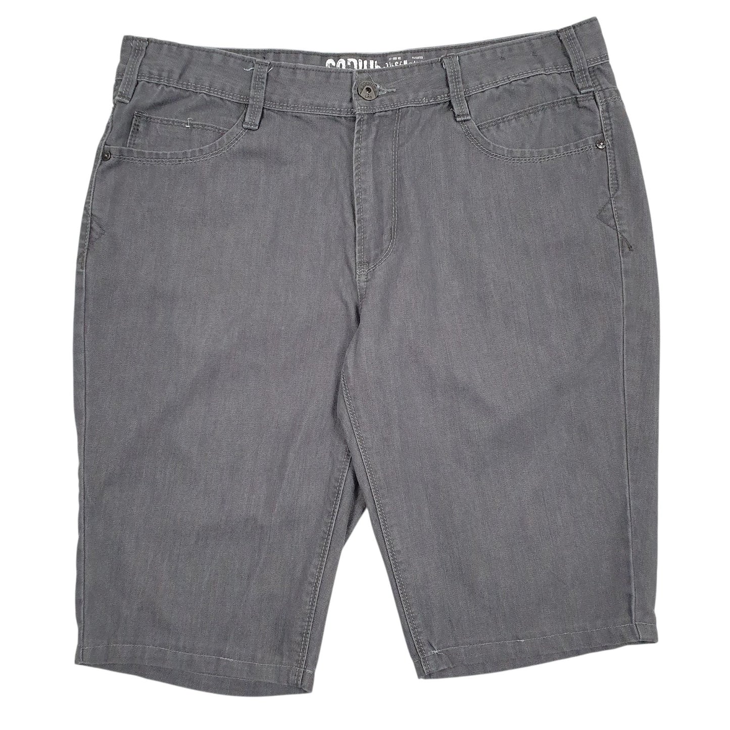 Mens Grey Sodium Lab  Denim Shorts