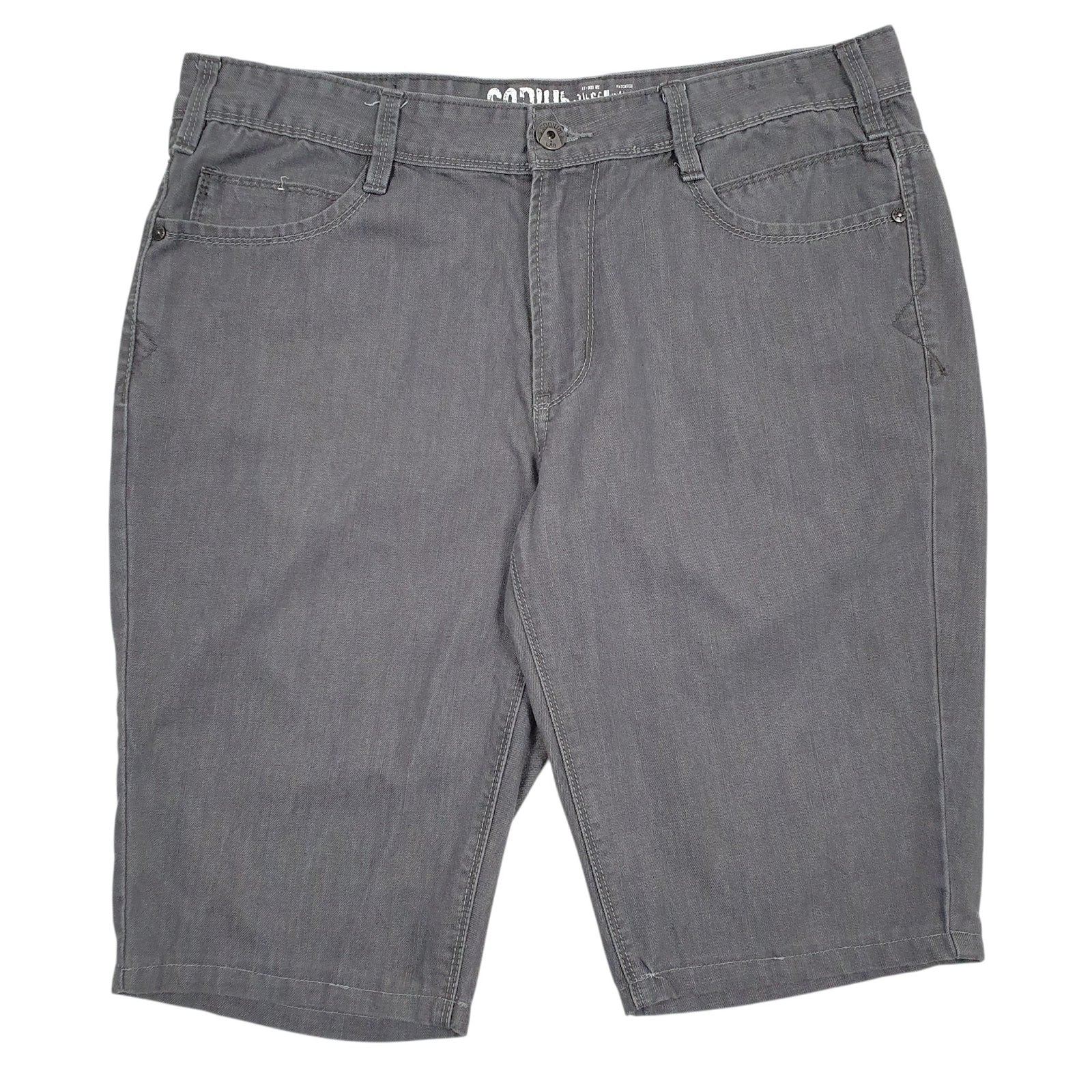Mens Grey Sodium Lab  Denim Shorts