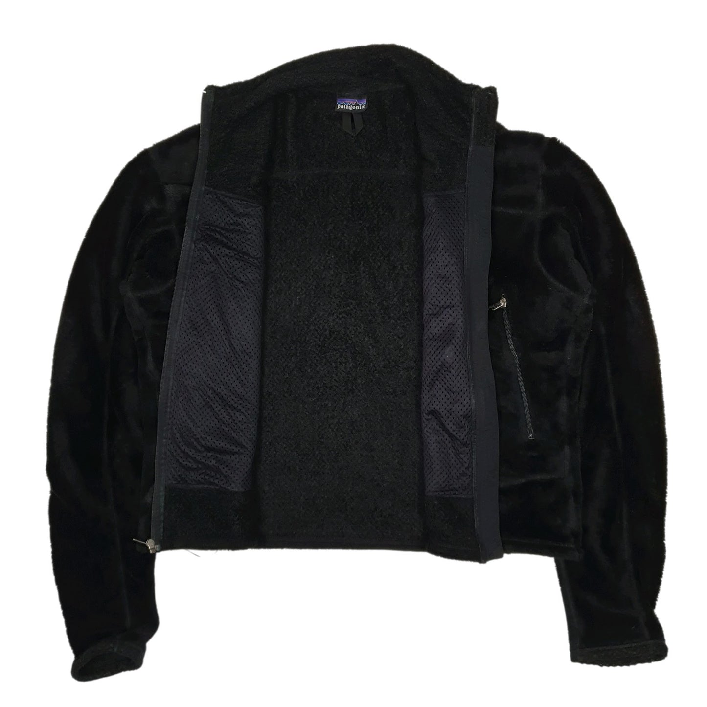 Mens Black Patagonia R2 Fluffy Full Zip Jumper
