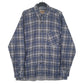 Mens Blue Canada Forest Vintage Flannel Long Sleeve Shirt
