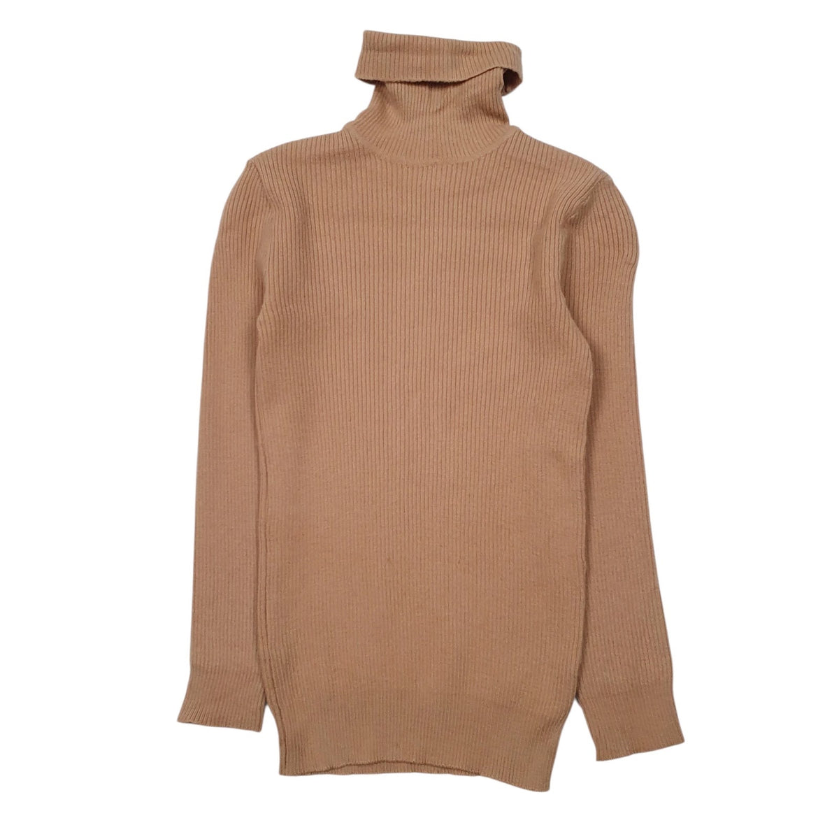 Womens Brown Unbranded Knit Turtle Neck Jumper