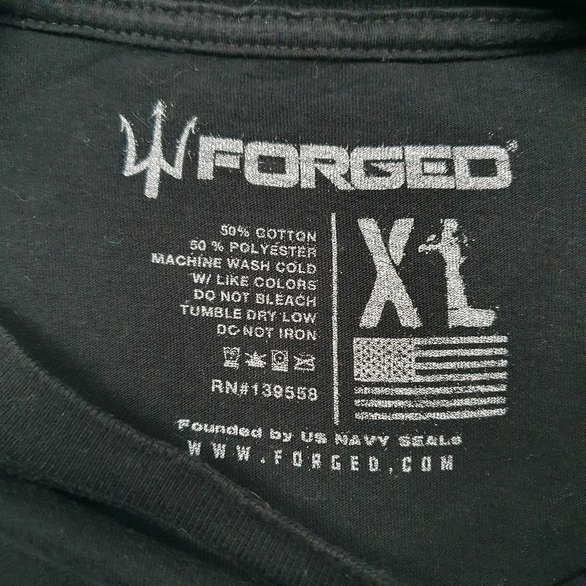 Mens Black Forged   T Shirt