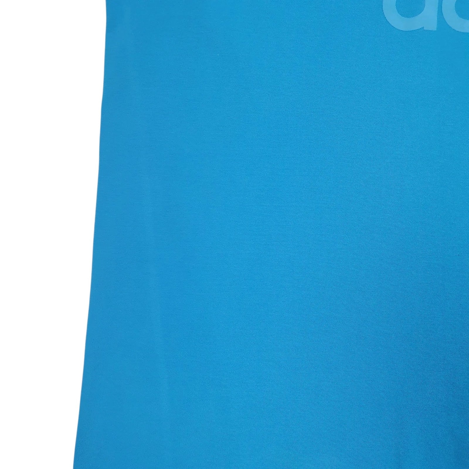 Mens Blue Adidas Spellout Climalite  T Shirt