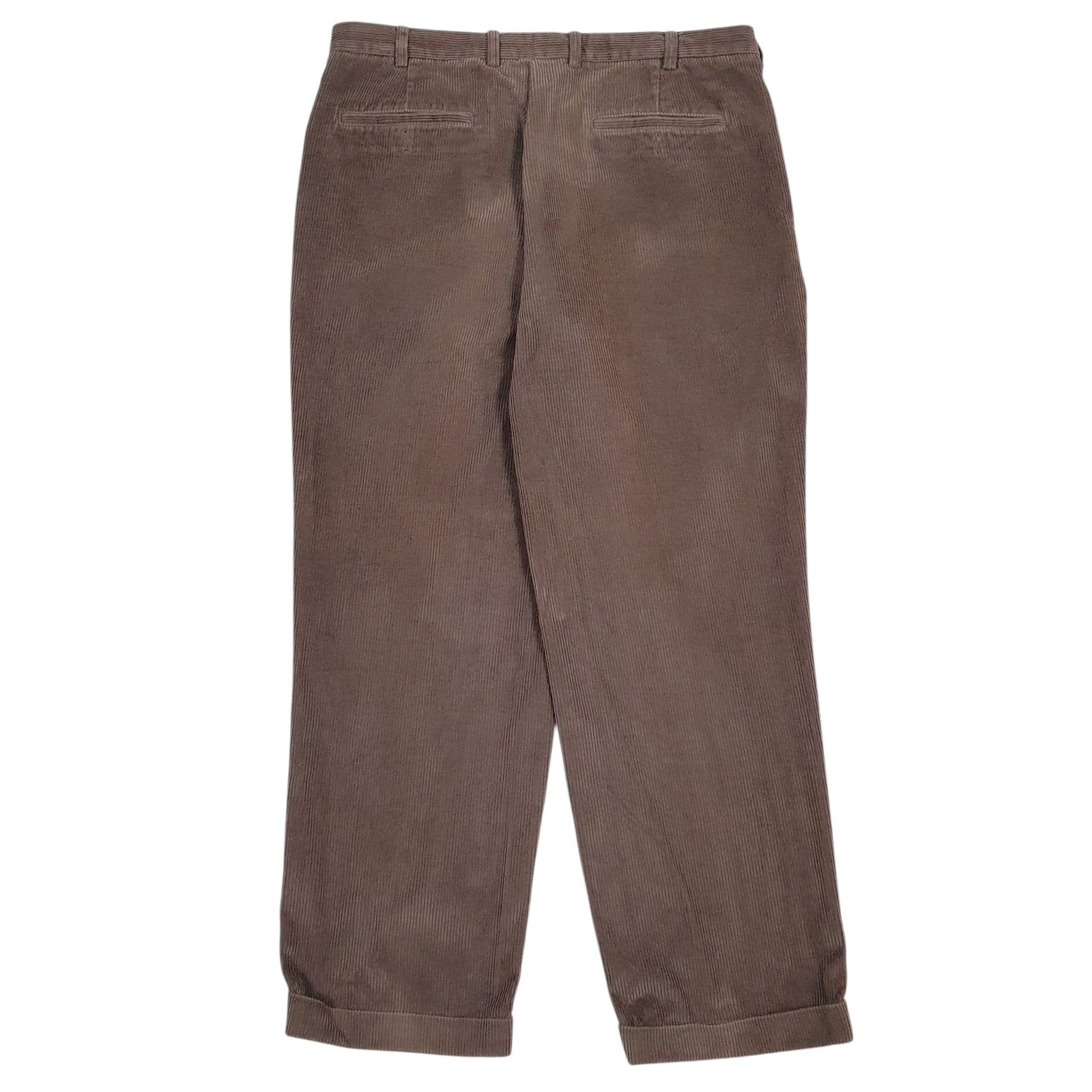 Mens Brown Brooks Brothers Elliot Pleated  Trousers