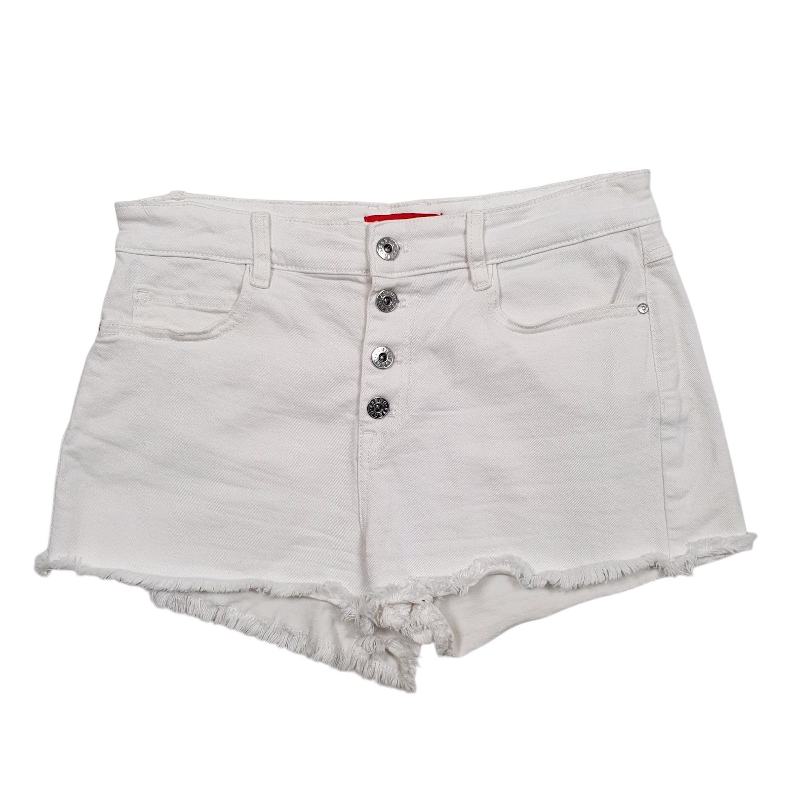 Womens White Guess  Denim Shorts