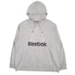 Mens Grey Reebok Spellout Hoodie Jumper