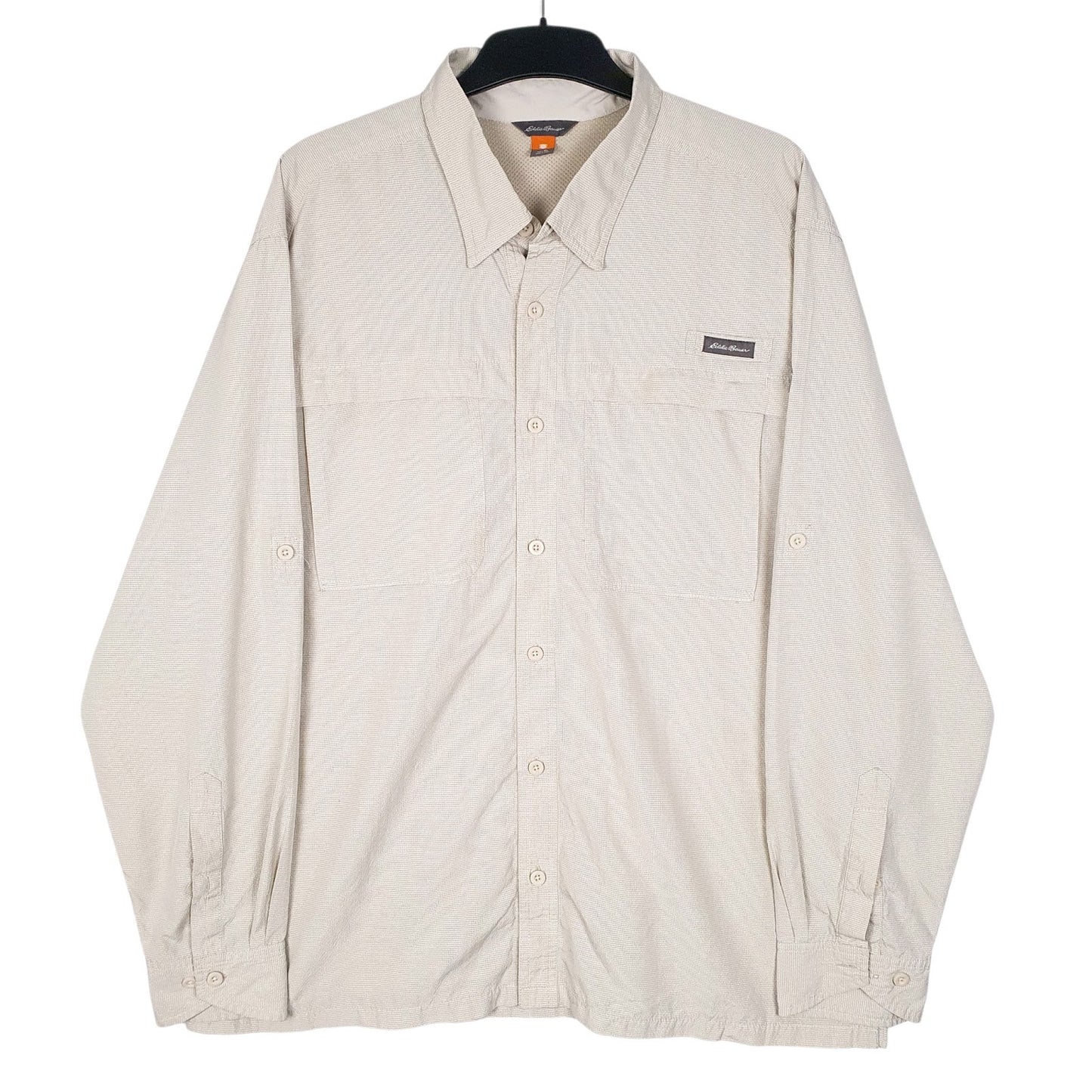Mens Beige Eddie Bauer Active Wear Long Sleeve Shirt