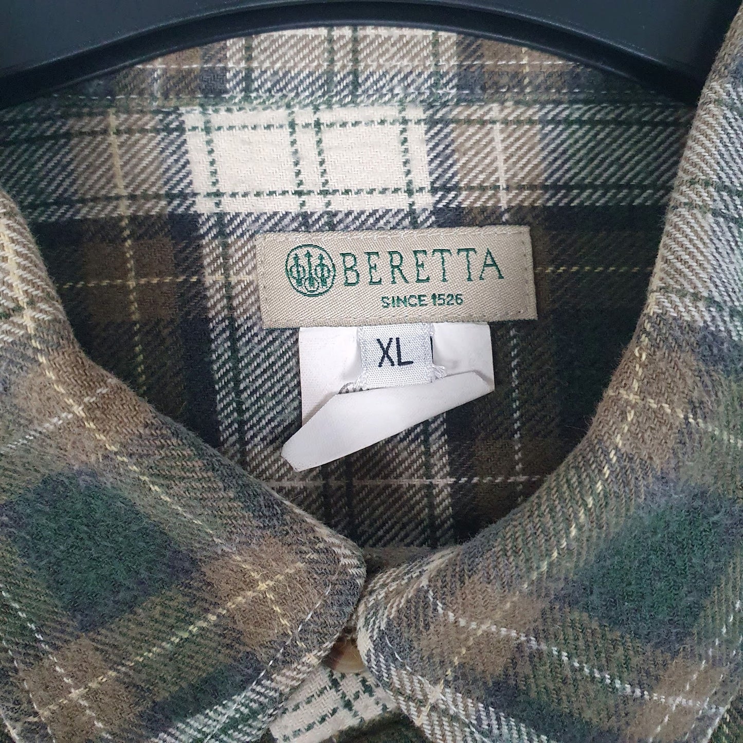 Mens Green Beretta Flannel  Shirt