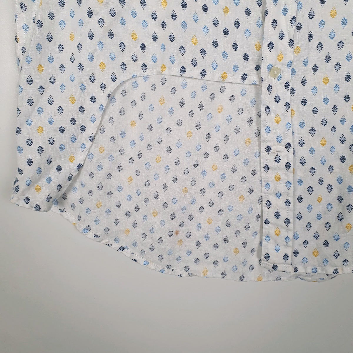 Mens White Lands End   Shirt