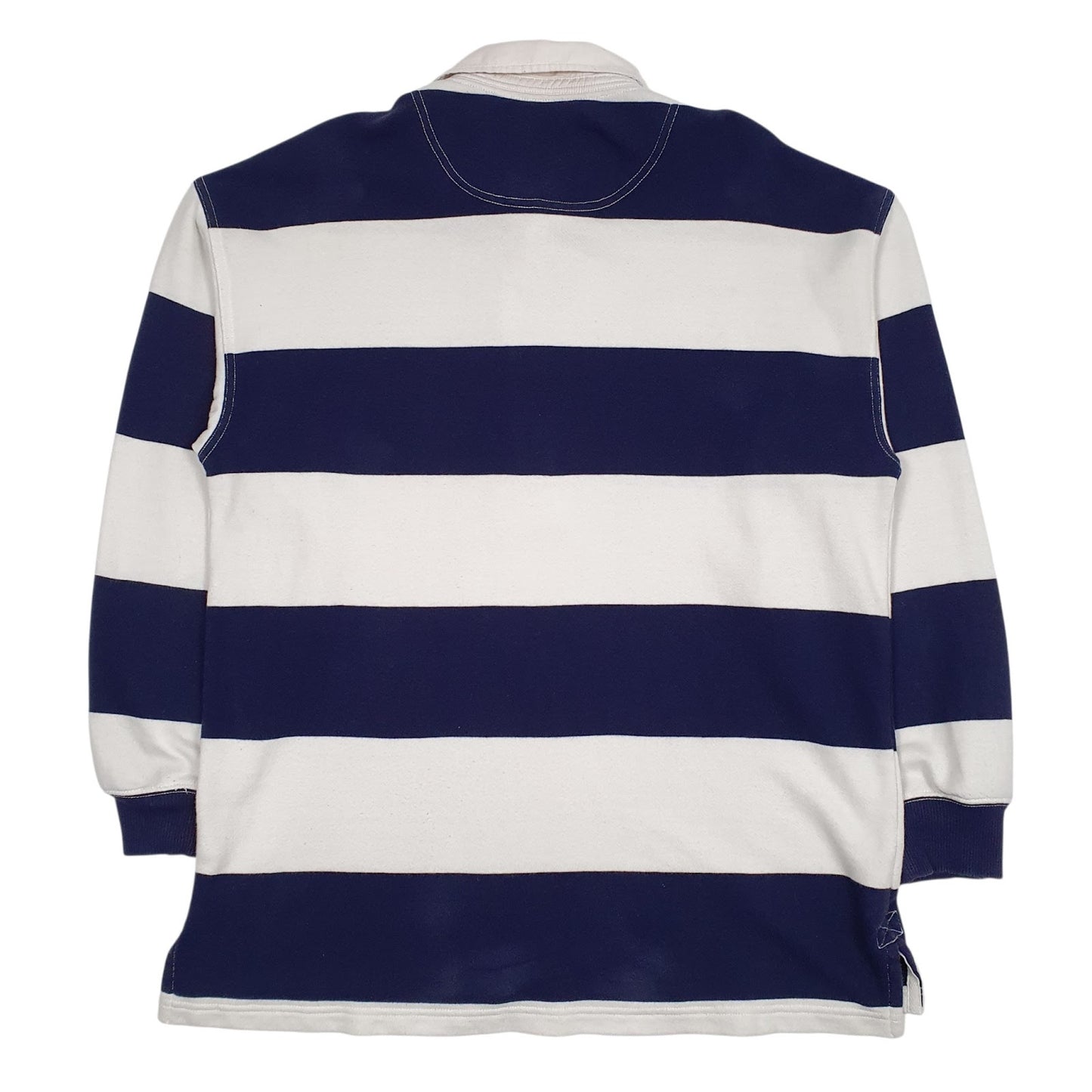 Womens White Aerie Rugby Crewneck Polo Shirt