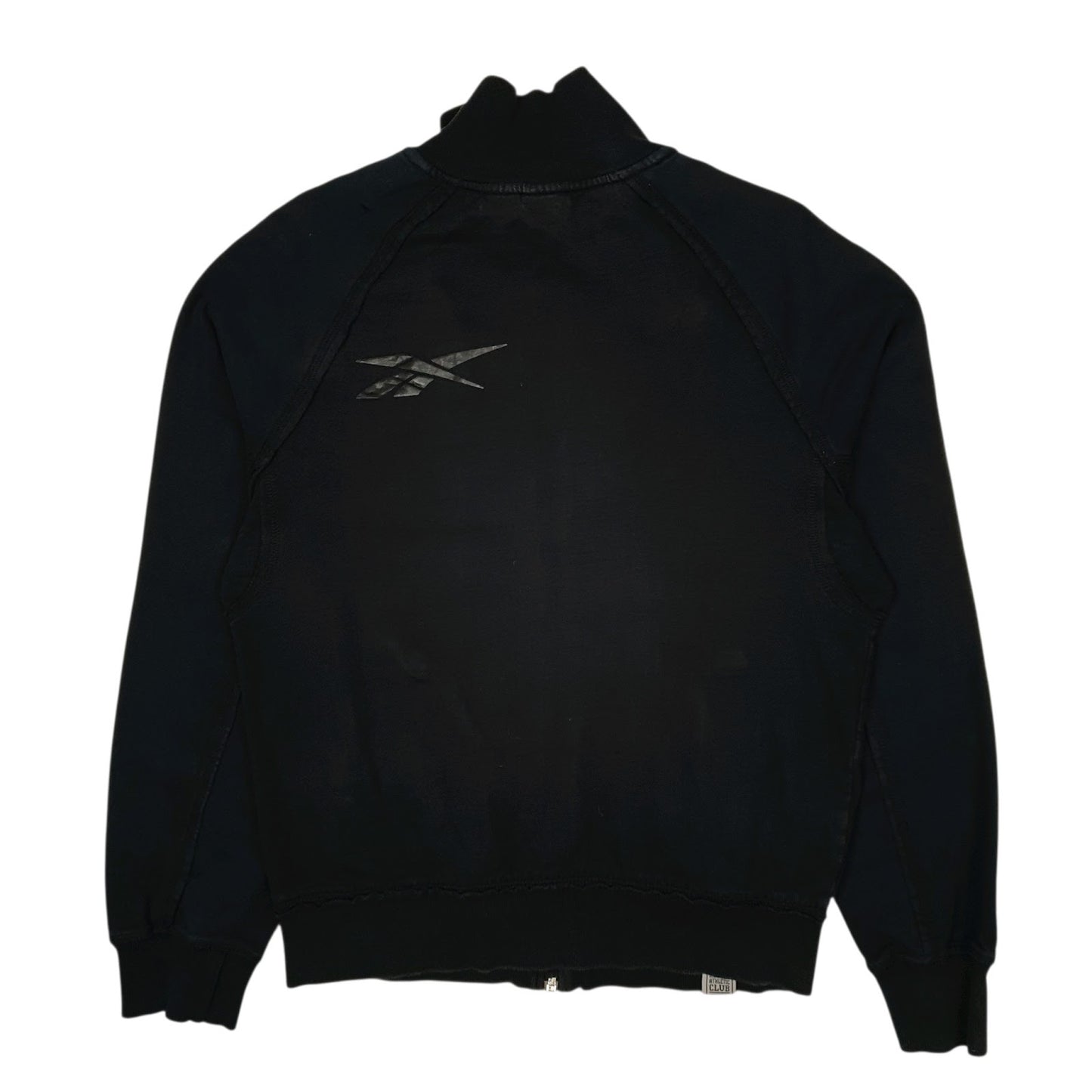 Mens Black Reebok Athletic Club Tracksuit Top Full Zip Jumper