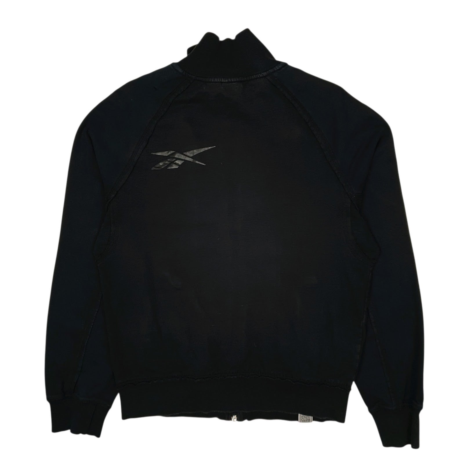 Mens Black Reebok Athletic Club Tracksuit Top Full Zip Jumper