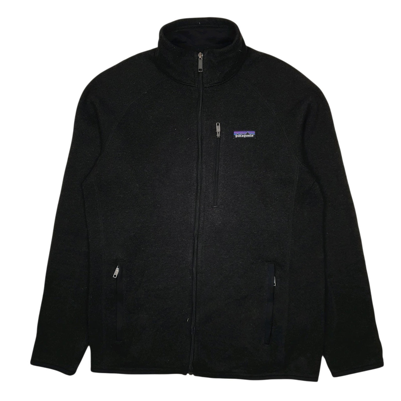 Mens Black Patagonia Better Sweater Full Zip Jumper