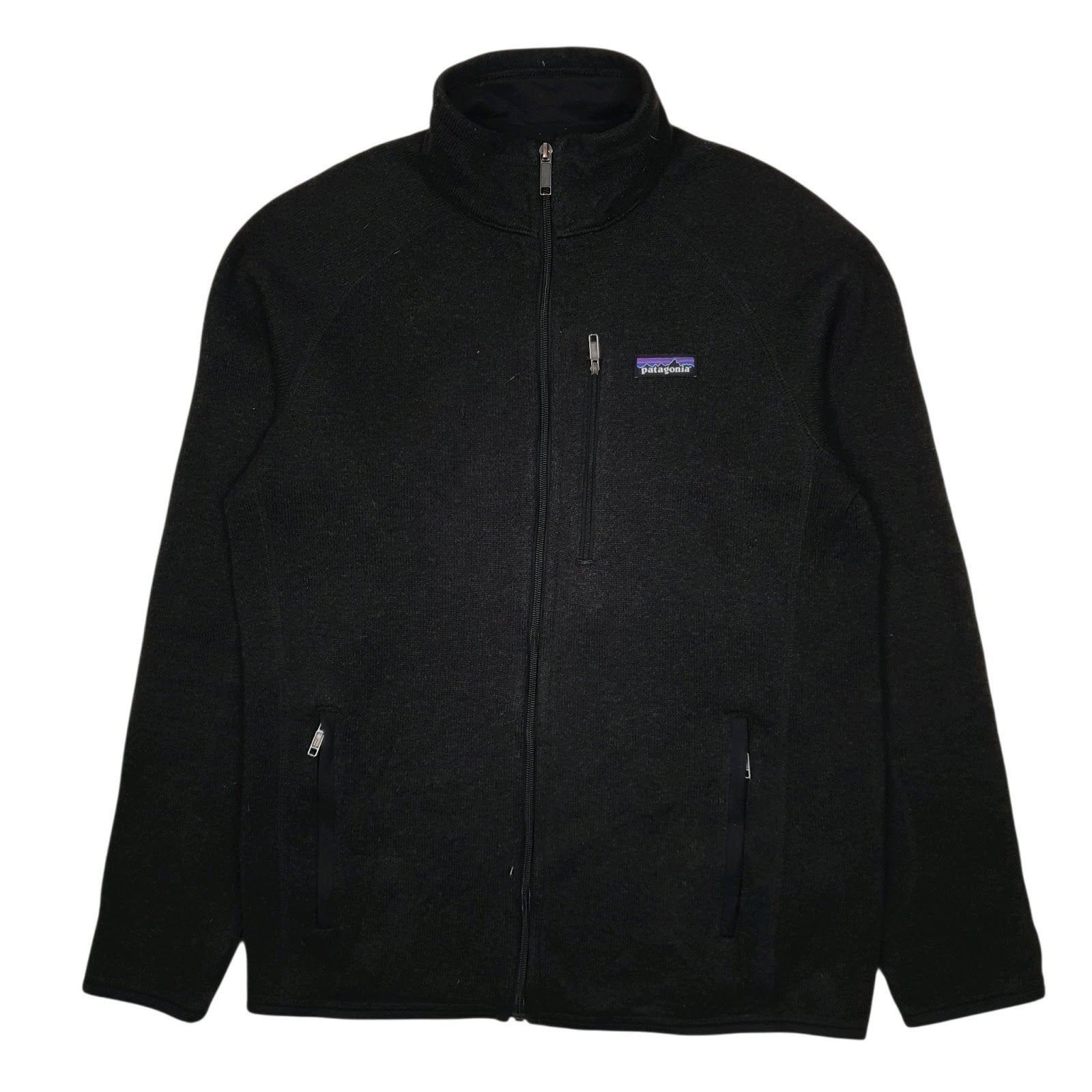 Mens Black Patagonia Better Sweater Full Zip Jumper