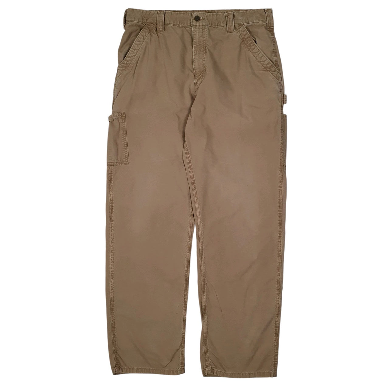 Mens Beige Carhartt B151 Carpenter Trousers